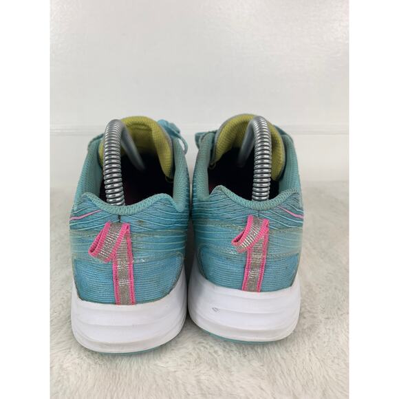 Skechers Go Run Elevate Girls Size 5.5 Blue Pink Lace Up Low Top Running Shoes - Picture 3 of 8
